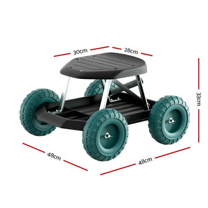 Gardeon Garden Cart | Rolling Stool with Wheels | Gardening Helper Seat | Farm Yard