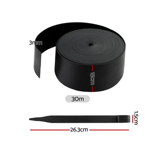 Greenfingers Garden Edging | 15CM x 10M | Border Support | Landscape Edge | Black