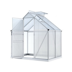 Green Fingers Greenhouse | Aluminium Polycarbonate | Premium Garden Storage Shed | 1.3Mx1.9Mx2.0M