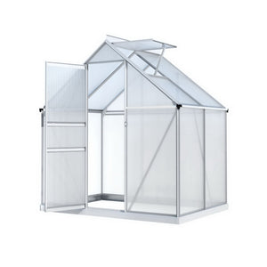 Green Fingers Greenhouse Aluminium Polycarbonate Premium Garden Storage Shed | 3.1Mx1.9Mx2.0M