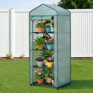 Mini Greenhouse 4 Tier | 1.6x0.7x0.5m | Garden Plant Shelter