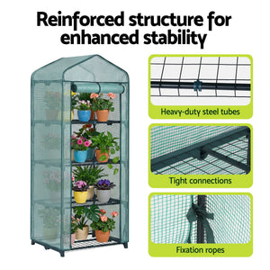 Mini Greenhouse 4 Tier | 1.6x0.7x0.5m | Garden Plant Shelter
