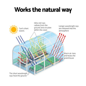 Green Fingers Mini Greenhouse | PE Cover | Green House | Roll-Up Zippered Door | 1.0x0.8x1.5m
