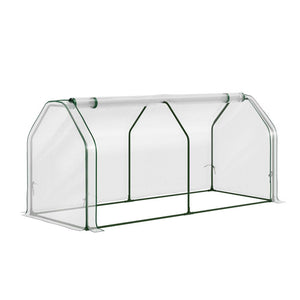 Green Fingers | Mini Greenhouse | PE Cover | Green House | Roll-Up Zippered Door | 1.2x0.5x0.6m