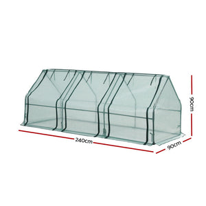 Mini Greenhouse | 240x90x90cm | Steel Frame | PE Cover | Outdoor Shelter