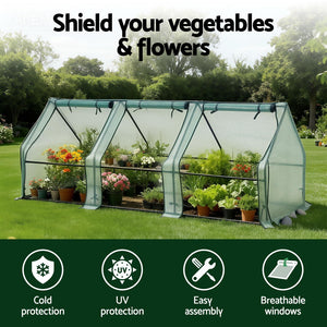 Mini Greenhouse | 240x90x90cm | Steel Frame | PE Cover | Outdoor Shelter