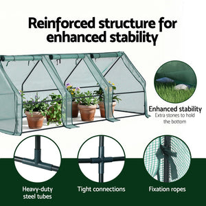 Mini Greenhouse | 240x90x90cm | Steel Frame | PE Cover | Outdoor Shelter