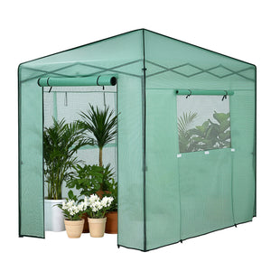 Walk-In Greenhouse 180x240x240cm | Steel Frame | PE Cover | Outdoor Shelter