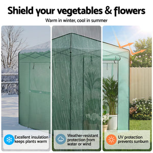 Walk-In Greenhouse 180x240x240cm | Steel Frame | PE Cover | Outdoor Shelter