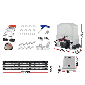 LockMaster Electric Sliding Gate Opener | 1200KG | Keypad | 4M