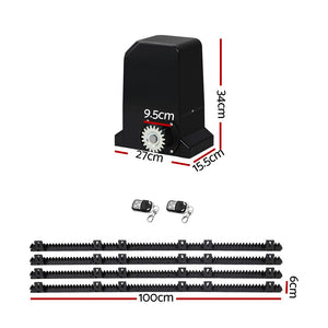 Lockmaster Automatic Sliding Gate Opener Kit | 4M | 1000KG