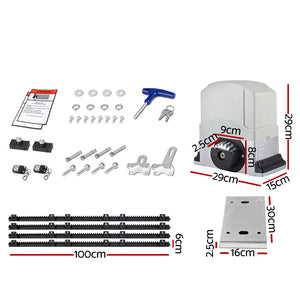 LockMaster Electric Sliding Gate Opener | 1200KG | 4M