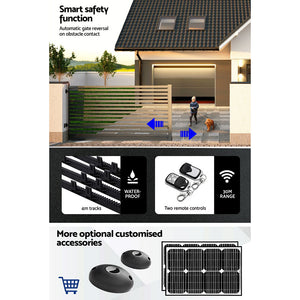 LockMaster Electric Sliding Gate Opener | 1200KG | 4M