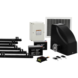 Lockmaster | Automatic Sliding Gate Opener Kit | 10W | Solar Panel Electric | 6M 600KG