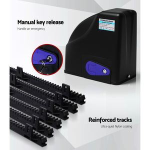 Lockmaster | Automatic Sliding Gate Opener Kit | 10W | Solar Panel Electric | 6M 600KG
