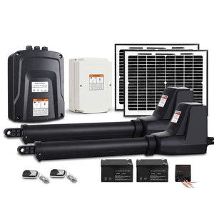 Lockmaster Dual Swing Gate Opener | 800KG | 20W Solar Panel