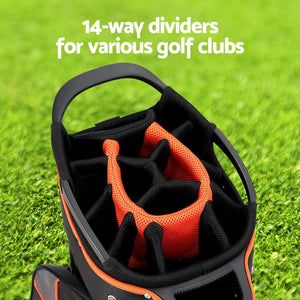 14 Ways Dividers | Golf Bag Stand | Insulated Carry Bag | Zippered Rain Cover