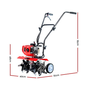 Garden Tiller Rototiller | 88CC | 6 Blades Cultivator | Soil Power Rotary Hoe