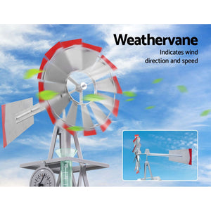 Garden Windmill | 6FT | 186cm | Metal Ornaments | Outdoor Decor | Ornamental Wind Mill