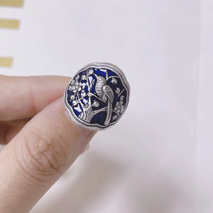 Beautiful Tree & Bird 925 Silver Bohemian Finger Ring