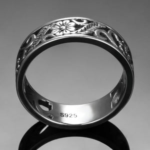925 Silver Forest Goddess Finger Ring | Sizes 6-10