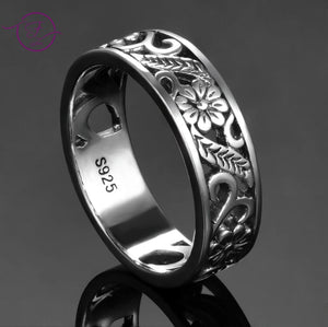 925 Silver Forest Goddess Finger Ring | Sizes 6-10