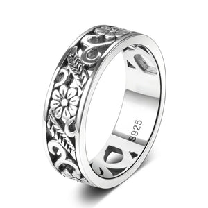 925 Silver Forest Goddess Finger Ring | Sizes 6-10