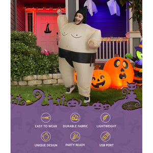 Inflatable Sumo Costume | Adult Suit | Blow Up Party Fancy Dress | Halloween Cosplay