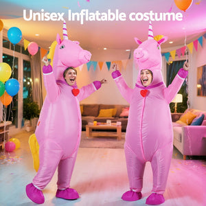 Inflatable Unicorn Costume | Adult Blow-Up Fancy Dress Party Suit | Halloween & Cosplay Outfit