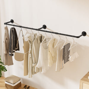Clothes Rack | Floating Shelf | Metal Finish