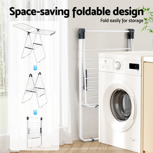 2-Tier Clothes Rack | Foldable Airer | 139cm | White