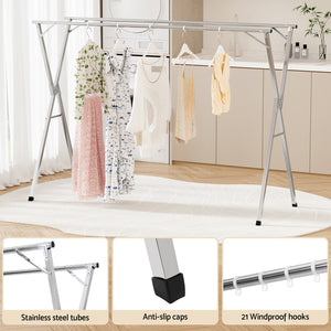 Clothes Rack | Adjustable Foldable | Steel Garment Stand
