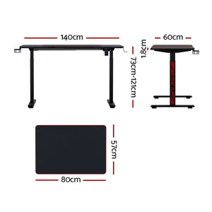 Gaming Desks | Standing Desk | Motorised | 140CM | Black