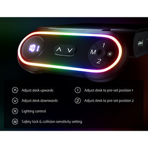 Standing Desk | Motorised Gaming Desks | White | 140CM