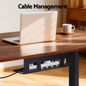 Motorised Standing Desk | Dual Motor Electric | 140cm | Walnut Finish