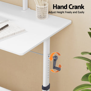 Height Adjustable Standing Desk | 120cm | Study Workstation | White