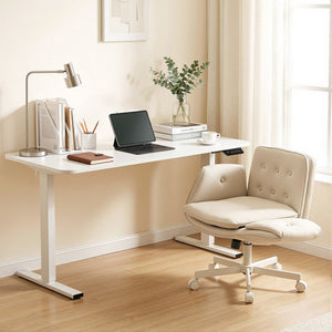 Standing Desk & Chair Set | 140cm Electric Desk with Cross Legged Office Chair