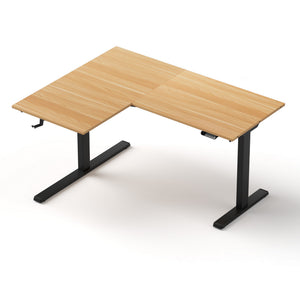 L-Shaped Electric Standing Desk | Motorised Sit-Stand | Height Adjustable