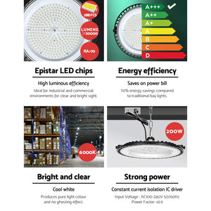 Leier | High Bay Light | LED 200W | Industrial Lamp | Workshop Warehouse Factory Lights