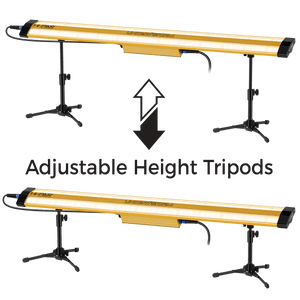 HI-PAR Understorm Under-Canopy LED Grow Light | 200W Full Spectrum | PPF >507 µmol/s | 2.52 µmol/J | IP65 | Includes Manual Dimmer + Stands
