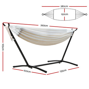 Hammock Bed | Camping Chair | Outdoor Lounge | Single Cotton | With Stand