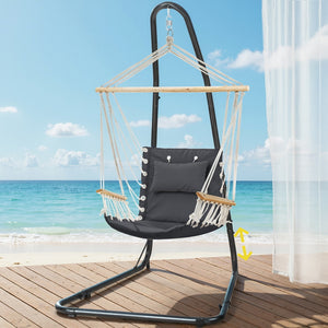 Outdoor Hammock Chair | Heavy Duty Steel Stand | Hanging Swing Seat for Garden & Balcony