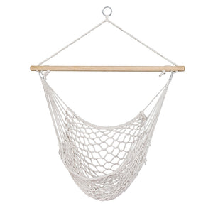 Gardeon Hammock Chair | Outdoor Hanging Camping | Mesh | Indoor | Cream
