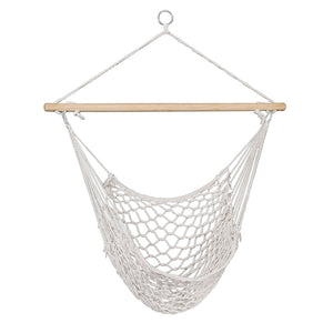 Gardeon Hammock Chair | Outdoor Hanging Camping | Mesh | Indoor | Cream