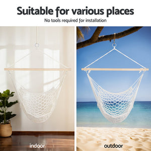 Hammock Hanging Chair | Heavy Duty Steel Stand | Outdoor Swing Chair | Garden Relaxation Seat