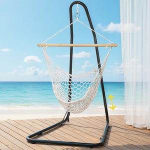 Hammock Hanging Chair | Heavy Duty Steel Stand | Outdoor Swing Chair | Garden Relaxation Seat