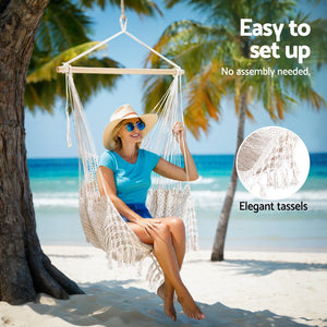 Hammock Chair | Swing | Camping Mesh | Cream