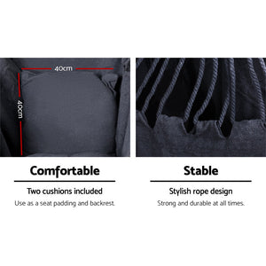 Outdoor Hammock Chair | With Stand | Swing Hanging Hammock | Pillow | Grey