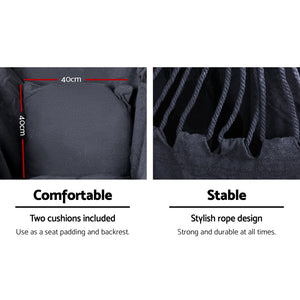 Hammock Chair | Outdoor Camping Hanging | Steel Stand | Grey