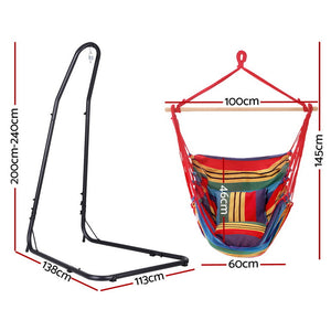Hammock Chair + Steel Stand | Heavy Duty Outdoor Set